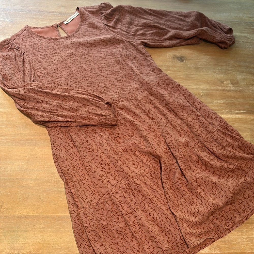 Abercrombie 3/4 Sleeve Polka Dot Dress